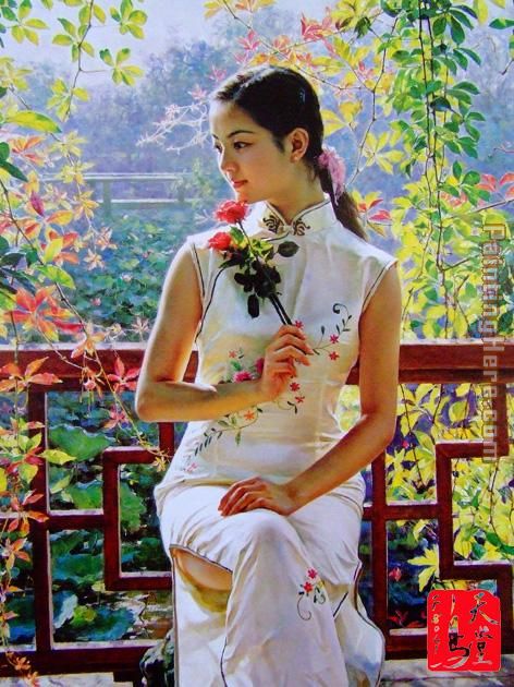 spring beauty painting - Guan zeju spring beauty art painting